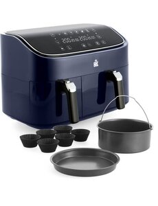 BK Cookware BK Airfryer XXXL 2 basket 3 & 6L + 8 delige bakset.