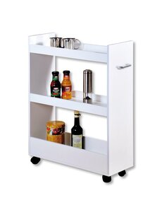 Kesper Opbergtrolley 80x27,5x14cm wit