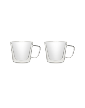Salt en Pepper Thee- koffieglas dubbelwandig met oor 21cl set/2 Oslo