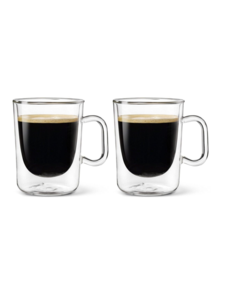 Bormioli Rocco Thee-koffieglas dubbelwandig met oor 30cl set/2 Luigi Bormiolo