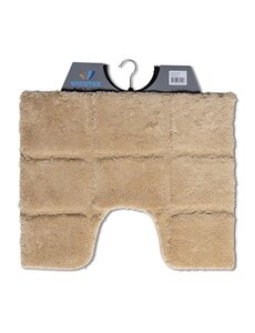 Wicotex Toiletmat ruit taupe 50x60cm