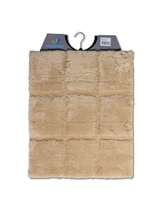 Wicotex Bidetmat ruit taupe 50x60cm