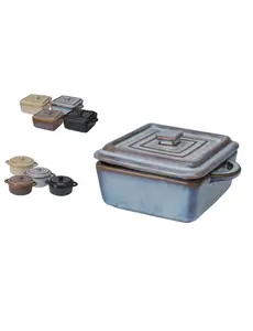 Excellent Houseware Mini pannetje 240ml of 180ml met deksel aardewerk 8 assorti