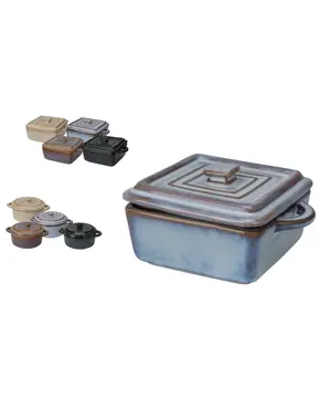 Excellent Houseware Mini pannetje 240ml of 180ml met deksel aardewerk 8 assorti