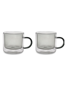 Ona Beker theeglas 27cl dubbelwandig grijs Liv - set/2