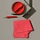 DDDDD Microvezeldoek Billie 30x30 cm rood set/6