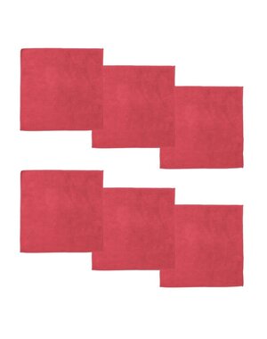 DDDDD Microvezeldoek Billie 30x30 cm rood set/6