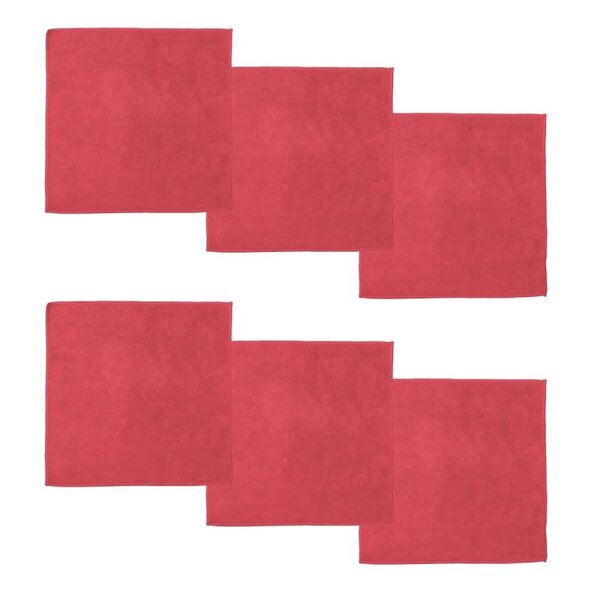 DDDDD Microvezeldoek Billie 30x30 cm rood set/6