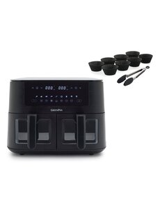 Greenpan AirFryer DUAL XL Bistro 2 Basket + Bakset 8-delig (8 Muffin + tang) 4L + 4L