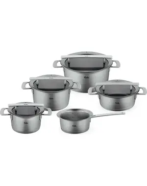 Fissler Pannenset 5-delig Fissler Phi met glasdeksels