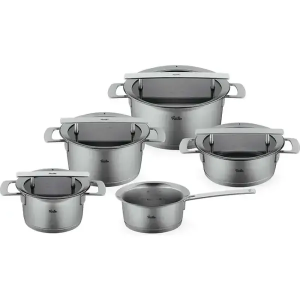 Fissler Pannenset 5-delig Fissler Phi met glasdeksels