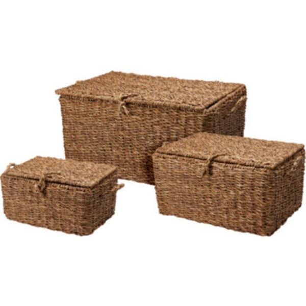 Opbergmand Zeegras set á 3 stuks