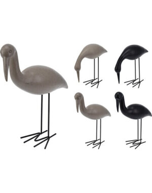 Home & Styling Vogel polystone met metalen poten 25cm