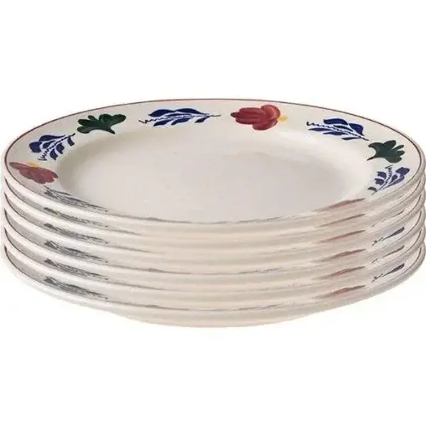 Boerenbont Bord plat 25,5 cm Boerenbont 6-stuks