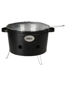 Pro Garden Barbecue emmer met 2 handvatten  diameter 34 cm zwart