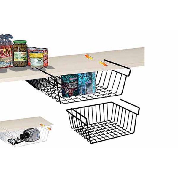 Artex Opbergmand voor onder een plank 30cm zwart