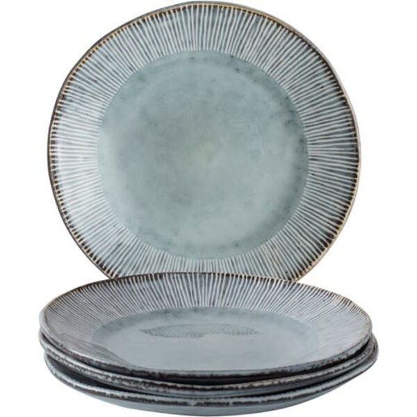 Dutch Rose Servies/bordenset 4dlg blauw Organic
