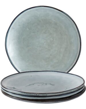 Dutch Rose Borden set/4 26,5 cm Blauw Organic