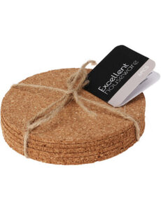 Excellent Houseware Glasonderzetter kurk set/6 rond