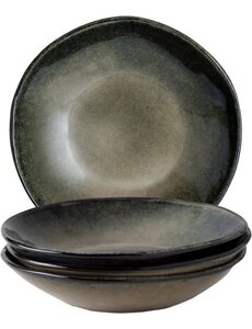 Dutch Rose Servies/bordenset 4dlg groen diepe borden Organic