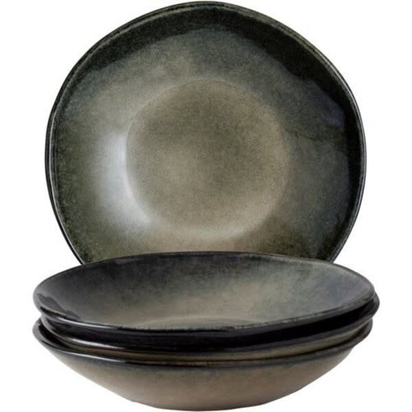 Dutch Rose Servies/bordenset 4dlg groen diepe borden Organic