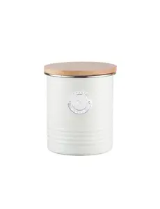 Typhoon Voorraadtrommel voor thee gebroken wit ø 12cm H 14cm