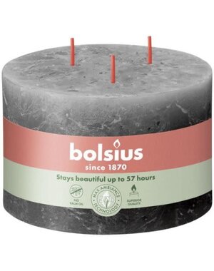 Bolsius Rustiekkaars 90/140 3 lonten stormgrijs