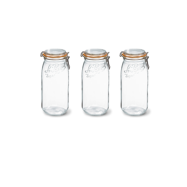 Le Parfait Inmaakpot met klemdeksel 3L set 3