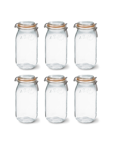 Le Parfait Inmaakpot met klemdeksel 2L set 6