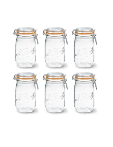 Le Parfait Inmaakpot met klemdeksel 1L set 6