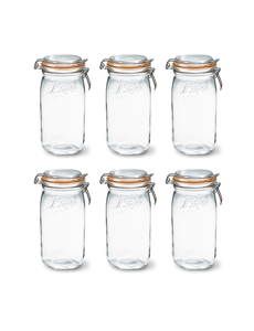 Le Parfait Inmaakpot met klemdeksel 1,5L set 6