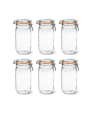 Le Parfait Inmaakpot met klemdeksel 1,5L set 6