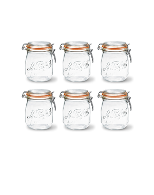 Le Parfait Inmaakpot met klemdeksel 0,75L set 6