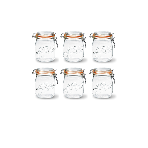 Le Parfait Inmaakpot met klemdeksel 0,75L set 6