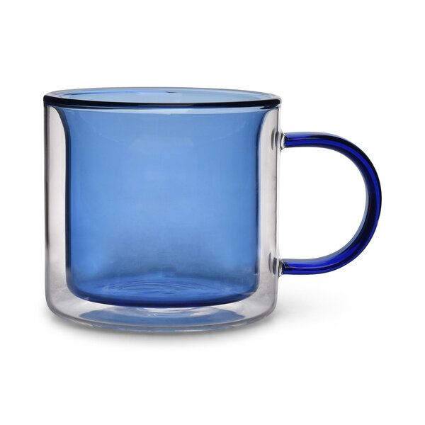 Ona Theeglas 27cl dubbelwandig blauw Liv - set 2