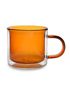 Ona Theeglas 27cl dubbelwandig amber Liv - set 2