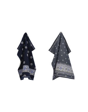 Bunzlau Castle Set keuken- en theedoek Belle Fleur Dark Blue