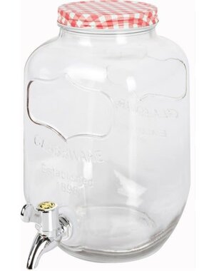 Excellent Houseware Drankdispenser glas 4L 4 assorti