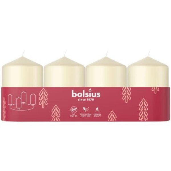 Bolsius Stompkaars soft pearl 60/40 4 stuks
