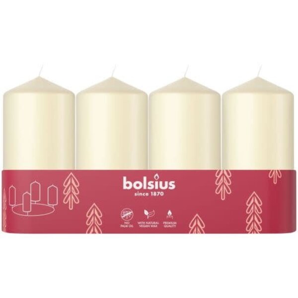 Bolsius Stompkaars soft pearl 100/48 4 stuks