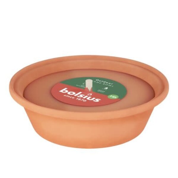 Bolsius Kaars in terracotta schaal 230/60