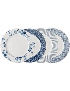 Laura Ashley Bordenset van 4 Assorti platte borden 26cm Laura Ashley