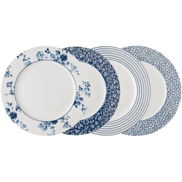 Laura Ashley Bordenset van 4 Assorti platte borden 26cm Laura Ashley