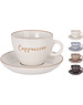  Kop en Schotel Cappuccino 4 assorti