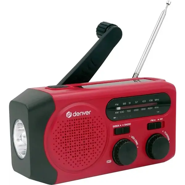 Denver Noodradio - Powerbank - Zaklamp - AM/FM Radio Denver SCR-2010
