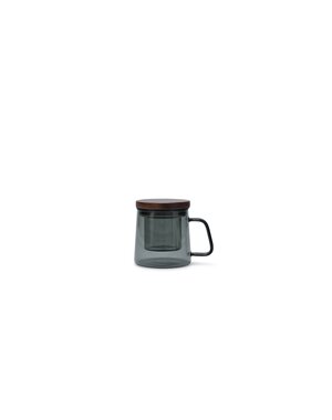 Salt en Pepper Theeglas - Koffiebeker met filter 37cl grijs Luma