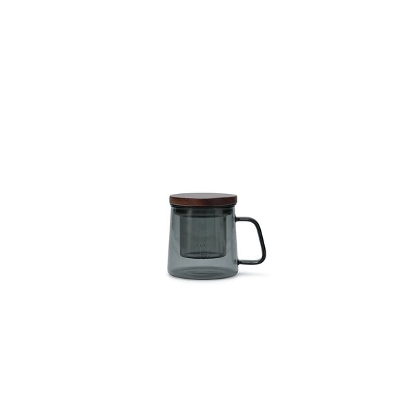 Salt en Pepper Theeglas - Koffiebeker met filter 37cl grijs Luma