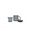 Salt en Pepper Theeglas - Koffiebeker met filter 37cl grijs Luma