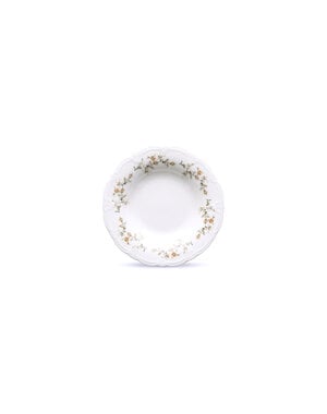 BonBistro Bord diep 23,5cm Brown Flower Retro