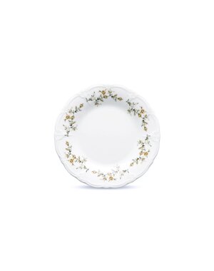 BonBistro Bord plat 20,5cm Brown Flower Retro